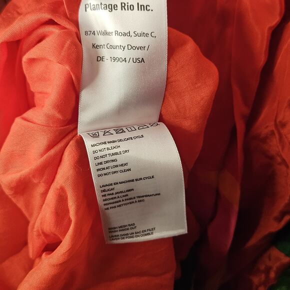 NWT Farm Rio Dress Rainbow Toucan Maxi Multicolor XL Pleated Printed Satin Maxi - Picture 12 of 13